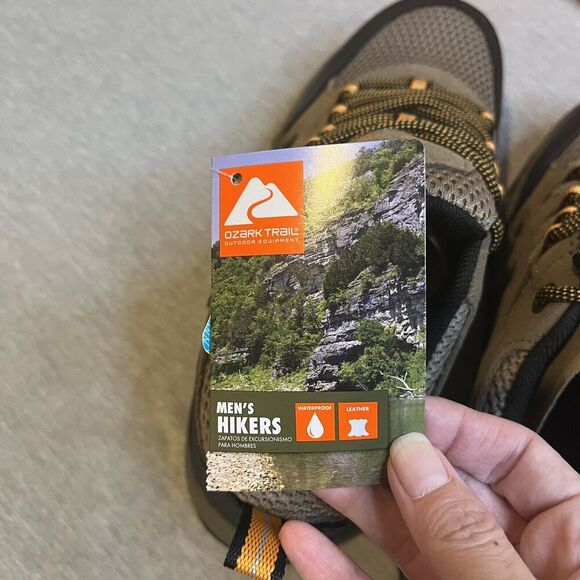 New Ozark Trail Mens Hiker Shoes Size 8 Waterproof, Rubber Outsole Taupe - Picture 14 of 16